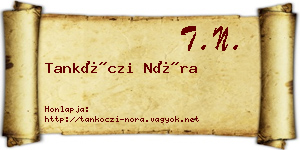 Tankóczi Nóra névjegykártya