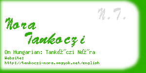 nora tankoczi business card